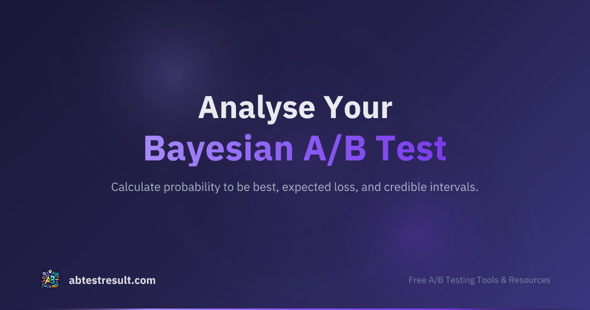 Bayesian A/B Test Calculator - Probability of Winning | ABTestResult.com